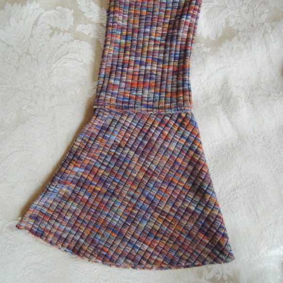 Anthro Akemi + Kim Zaka Bell Sleeve Top Purple Multicolor M - Picture 5 of 9